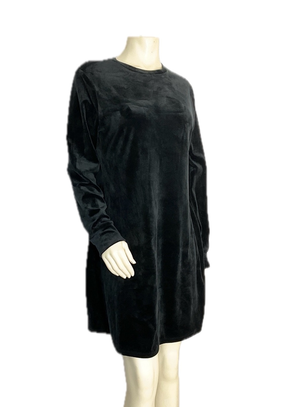 Forever 21 Black Velvet Shift Dress One Size